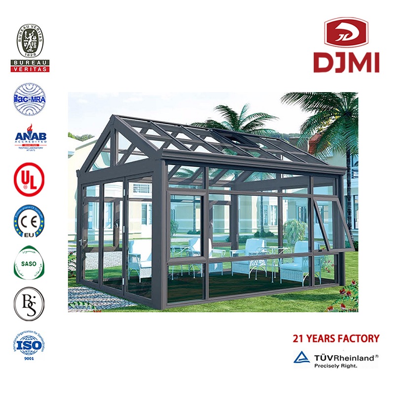 Brand Ny Aluminium Design Isolerat Glas Solrum Aluminium Sunroom Hot Selling Aluminium Aluminium Design Sunroom Winter Graden Specialised Agricultural Temped Glass House for Sunroom Garden Sun Room
