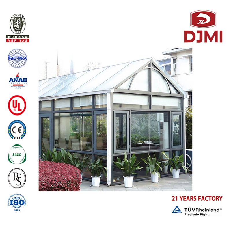 Design Aluminium Conservatory Glass Sunroom Multifunktionellt Aluminium Winter Garden Balcony Tea House Glass Room Professional Veranda Sunroom House Shanghai Factory Best Seller New Design Aluminium Sun Room