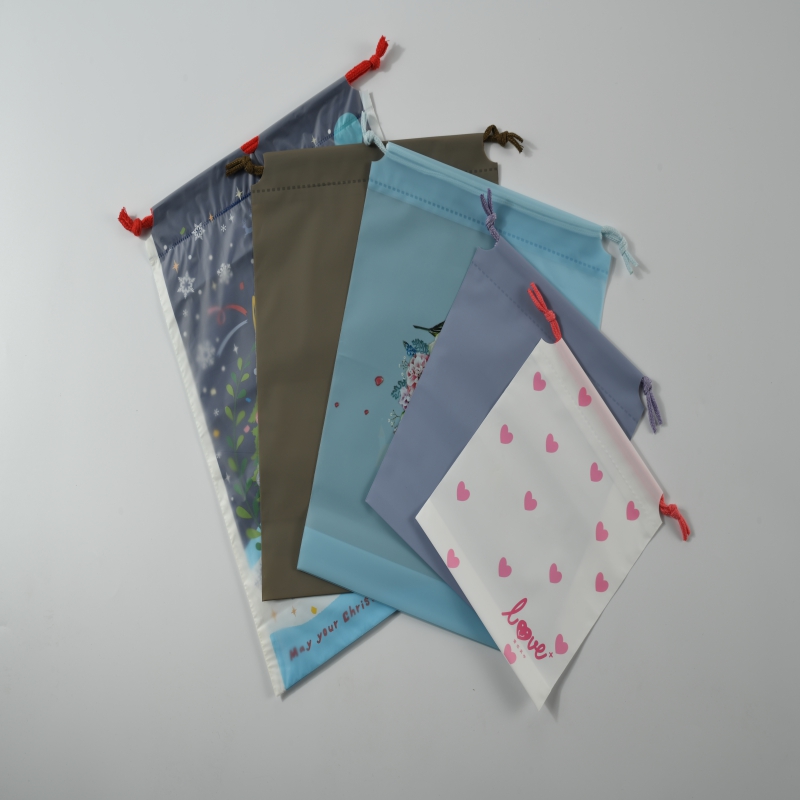 EVA Cartoon Tryckning av Cosmetic Bag Drawstring Makeup Bag Women Travel Make Up Shoes Lagring Bagar