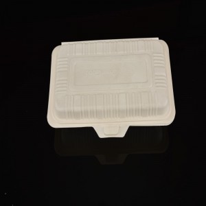 Hög kvalitet i komposterbart biologiskt nedbrytbart majsstärkelse lunchlåda