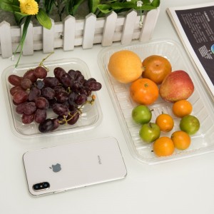 Hög transparens Miljövänlig engångs plastfruktbehållare