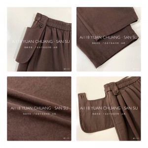 Lösa dambyxor som är skräddarsydda för alla tillfällen, mest bekväma avslappnade bomullslinne anpassade 11713 Snygga och lösa byxor