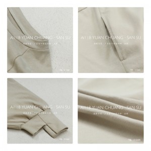 Lös inredning Minimalist Round Collar- stil Stinkade ärmstyle Casual Solid Bomull och linne överdimensionerade 12685 Sweatshirts