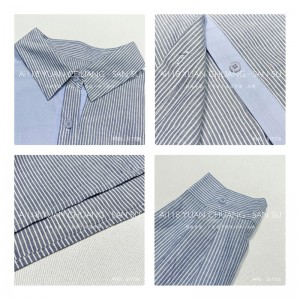 Lös montering Minimalist Stylish Casual Solid färg Striped Kontrollerad inåtriktad 17726 Vertikal Striped Shirt