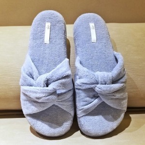 Terry Velour Strappy Slides