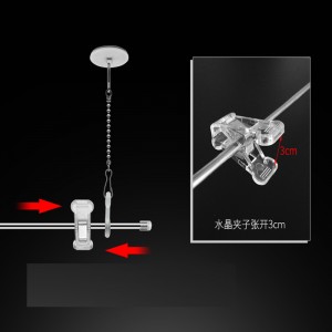 TMJ PP-537 Pop Poster Banner Signathanger Hook Strip Extrudd Clip Pole Snap Rail Reklamflaggvisning
