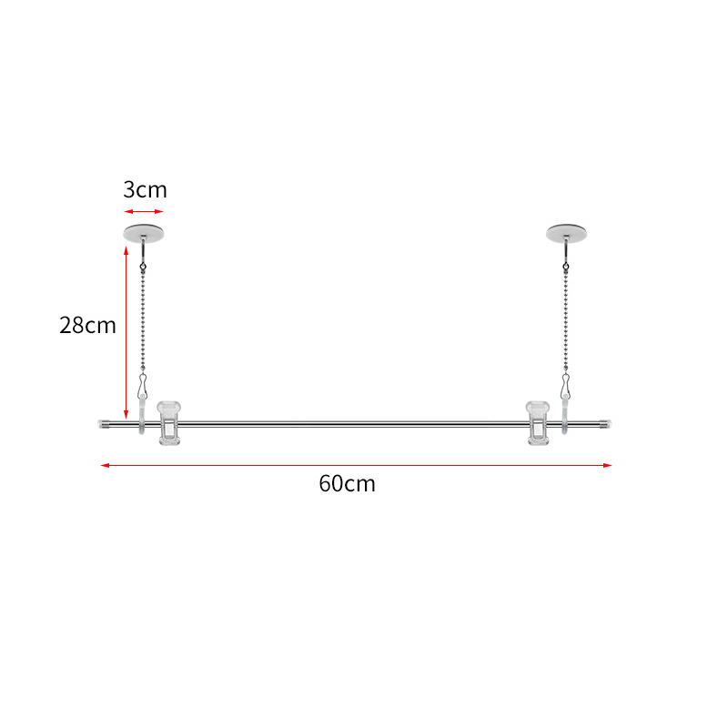 TMJ PP-537 Pop Poster Banner Signathanger Hook Strip Extrudd Clip Pole Snap Rail Reklamflaggvisning