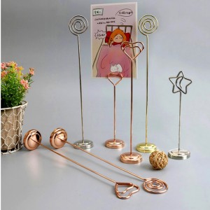 TMJ PP-540 märkets högfärdiga kreativa klippning av rostfritt stål vertikal desktop card plate price display