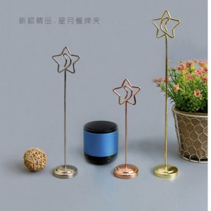 TMJ PP-540 märkets högfärdiga kreativa klippning av rostfritt stål vertikal desktop card plate price display