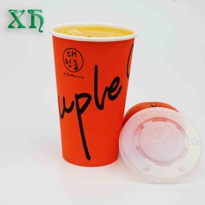 22 oz engångs kalla dryck koppar med lock