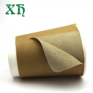 12 oz kraft dubbelvägg Komposterbara papperskoppar