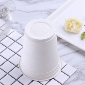 Miljövänliga komposterbara koppar PLA majsstärkelsekontor används en biologiskt nedbrytbar kopp