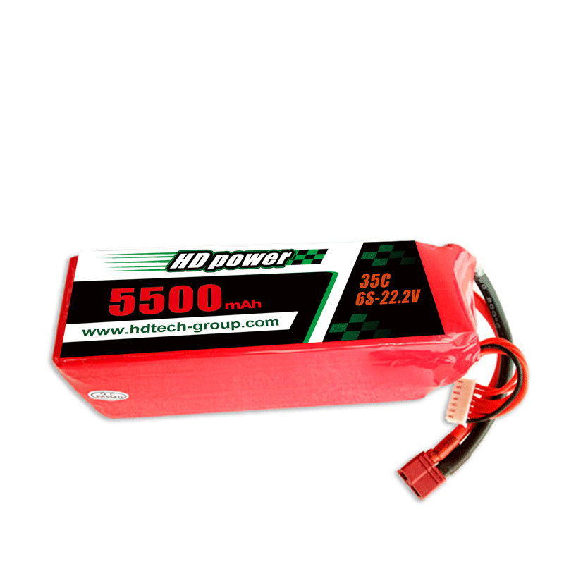 HD POWER 5500mAh 35C 6S 22.2V lipo batteri