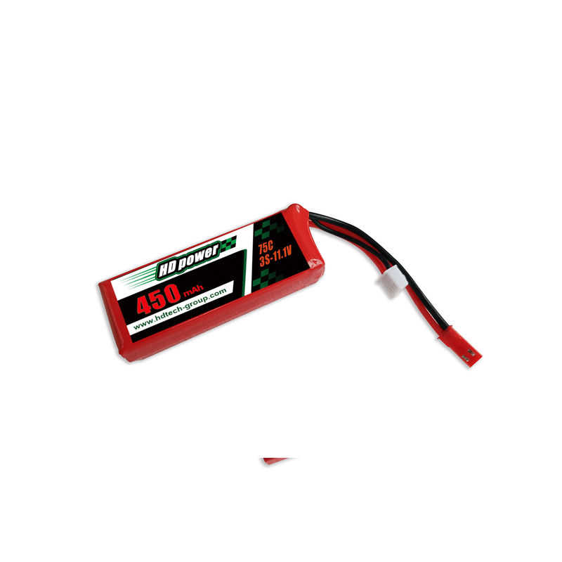 HD POWER 450mAh 75C 3S 11.1V FPV lipooperatur