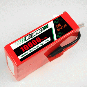 HD POWER 10000mAh 25C 6S 22.2V lipo batteri
