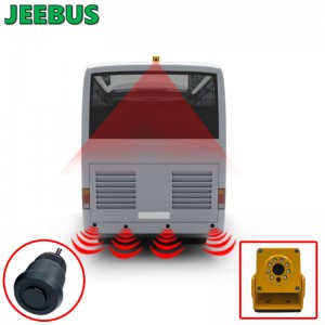 Fordon Coach Bus Parkering Radar Sensor Monitor System HD 1080P Omvänd kamera med 16 Sensorers Detection Blind Spot Vision Digital Warning Monitoring
