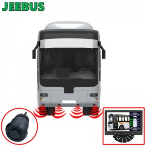 Fordon Coach Bus Parkering Radar Sensor Monitor System HD 1080P Omvänd kamera med 16 Sensorers Detection Blind Spot Vision Digital Warning Monitoring