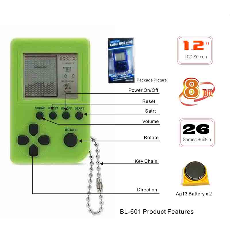 BL-601 Nyckelkedja Tetris Game