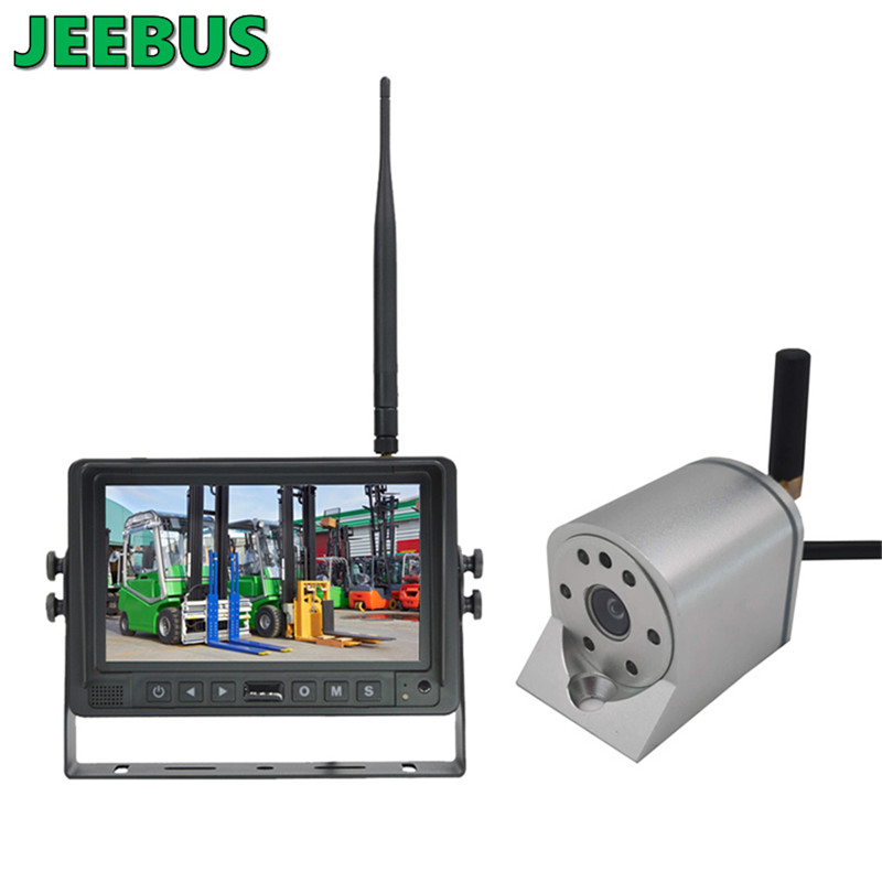 2,4 GHz trådlös WIFI-säkerhetskamera med AHD 7-tums DVR-skärm parkeringsövervakningssystem för Forlktruck och teknikfordon