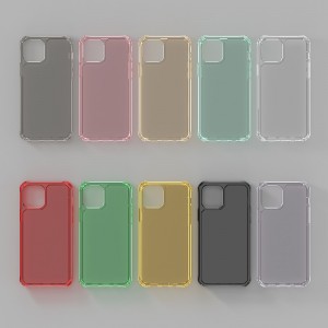 för iphone 12 fodral, heta sals 2mm stötsäker pansar transparent transparent tpu telefon fodral för iphone se till 11 12 pro max 2020 fodral mjukt