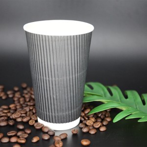 Ripple Wall Paper Cup dubbelväggspapper kaffekoppar grossist