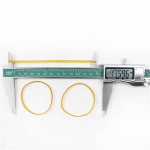 Tillverkare-anpassad utvidgadnaturlig gul transparent hållbar hög elasticitetskrabba bindande gummiband