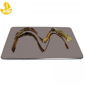 Rostfritt stålspegelpanelnr 1