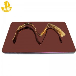 Rostfritt stålspegelpanelnr 4