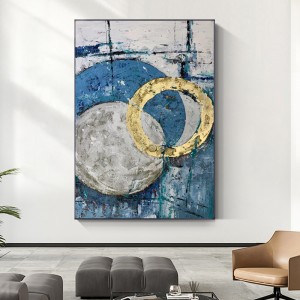 Ny design 100% handmålad kanfas konst bild för rum dekoration abstrakt vintage oljemålning