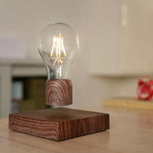 Magnetisk Levitation Glödlampa Touch Switch Floating Night Light Creative Gift Hem Office Dekorationer