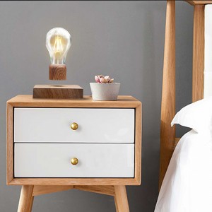 Magnetisk Levitation Glödlampa Touch Switch Floating Night Light Creative Gift Hem Office Dekorationer