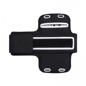 Miljövänlig Modern Running Jogging LED Armband Elastisk Sport Telefon Armband PU Läder Mobiltelefon Armväska
