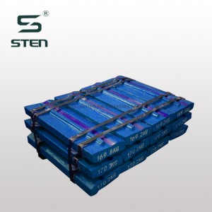 Gummi Master RM50, RM60, RM80, RM120 Impact Crusher Bars, Blow Bars High Chrome, Matsite och Keramiska insatser