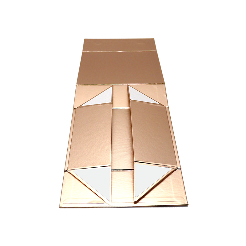 Eco Recyclable Custom Colorful Printed Rose Golden Luxury Pink Big Folding Magnetic Packing Box