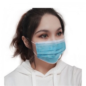 Kinesisk disponibel 3 ply Earloop Medical Curgical Grade Face Masks