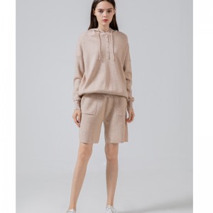 Fashion-trend casual, mångsidig sticka tvådelad sportdräkt 68062#