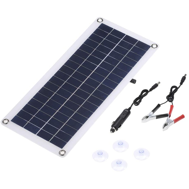 TYL 12W 18V 435 * 200 * 2,5 mm POLYSILICON Solpanel för RV-takbåt DC5V/DC12V 12W Dual Output Double USB-gränssnitt