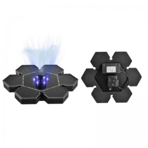 Solen Powered Outdoor Landscape Water Fountain Pump Kit med LED-lampor/Solar Panel