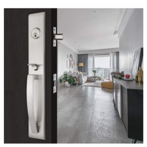 8009 Tungt högkvalitativt exteriör tubulärt låsuppsättning, Säkerhetsdörrens ingångshandtag Handtaget