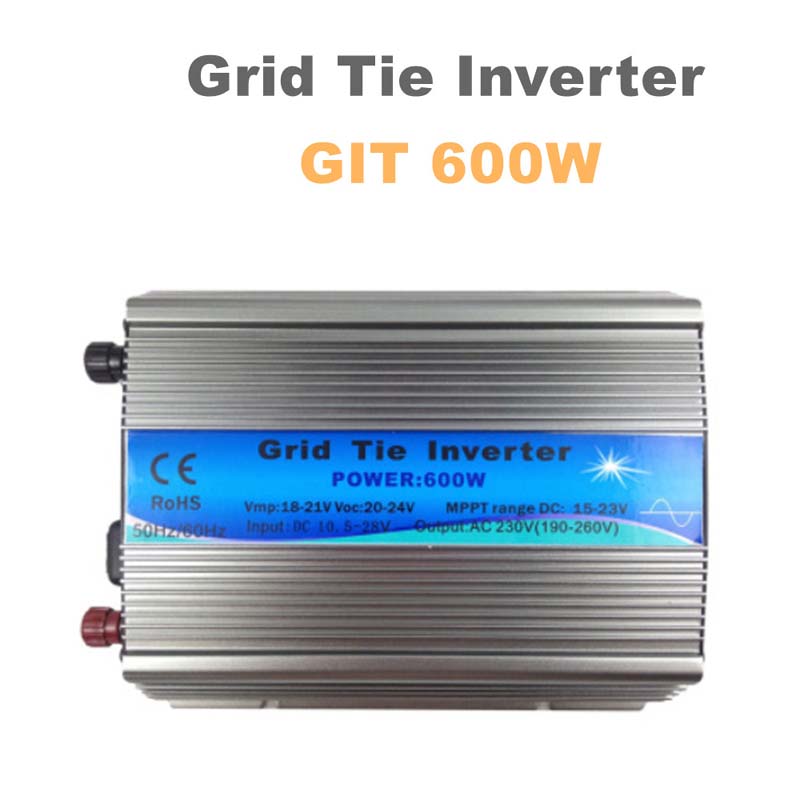 600W ON GRID Tie Inverter MPPT-funktion 11-32V DC 110V 220V AC-utgång Ren sinusvåg för solpanelsystem