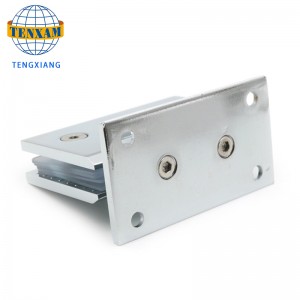 Högkvalitativ precisionsgjuten tjock zinklegering 304 avfasade badrum 90 graders glasledes