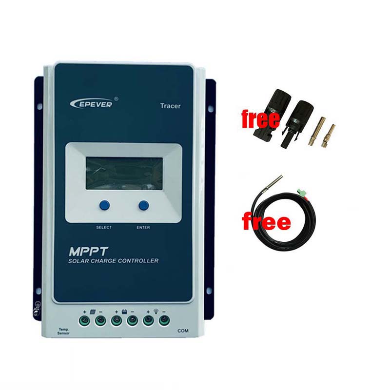 EPEVER MPPT Solar Charge Controller 12V 24V 10A 20a 30a 40a bly-sur Lithium Batteri Solar Regulator LCD-display Max 100V