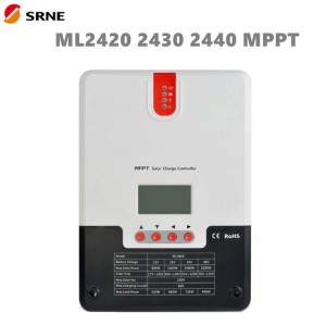SRNE MPPT Solar Charge Controller 20a 30a 40a 12v24v LCD MAX100V SOALR PANEL Regulator för off-galler bly syra gel li-ion batteri