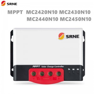 SRNE MC MPPT 20A 30A 40A 50A Solar Off-Grid Charge Controller 12V/24V Auto Max 100V Bluetooth Display Solar Battery Regulator