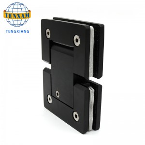 Badrum Svart Glasdörr gångjärn Justera Duschdörr Pivot gångjärn Framlösa gångjärn