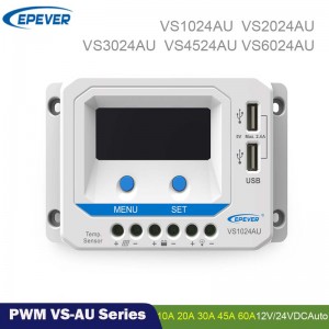 EPEVER PWM 60A45A30A20A10A Solar laddare Controller 12V 24V Auto Backlight LCD-solpanelregulator Dual USB ViewStar-AU-serien