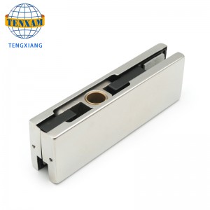 Högkvalitativ rostfritt stål glasdörr kläm patch montering för kontor