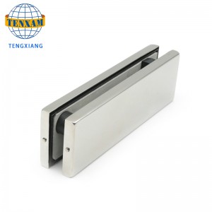 Högkvalitativ rostfritt stål glasdörr kläm patch montering för kontor