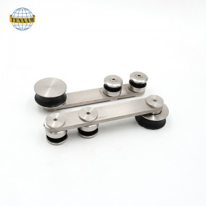 Glasdörr glidande system Skjutdörr hängande rostfritt stål glidhjul