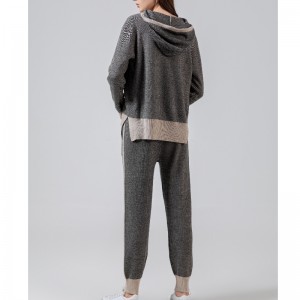 Modig Casual Sports Style Sticka tröja Två stycken Hoodie Set 69053#